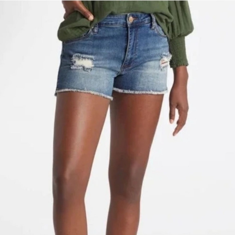STS BLUE Aubrey Short Size 28-in   10in high rise denim short, distressed - Picture 11 of 11